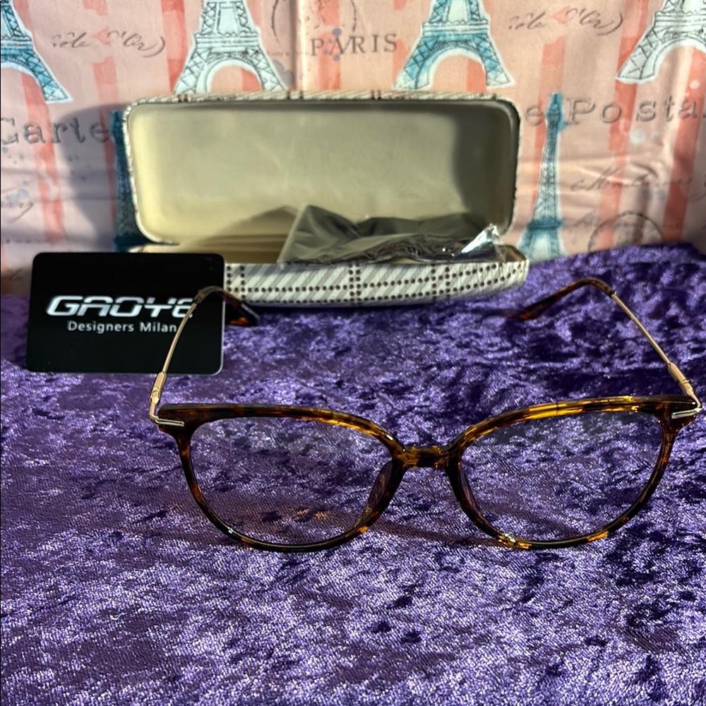 New in package Gaoye Desigers Milan Anti Blue Ray Glasses with testing car